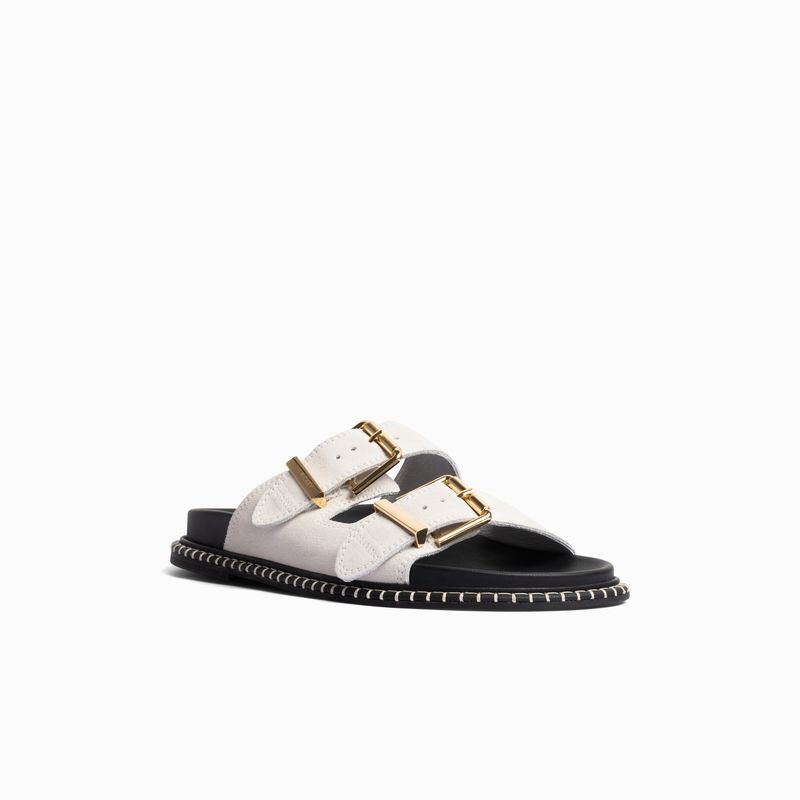 Jim Rickey Mary W Sandal Suede Offwhite