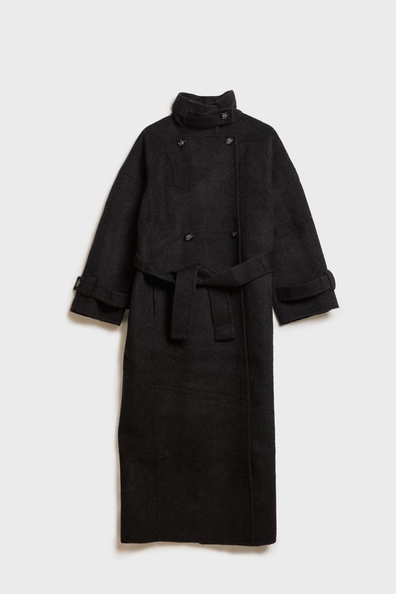 Aks Label Carmella Wool Coat Black Melange 