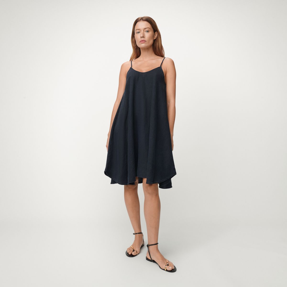 Lois Yara Linen Dress Navy