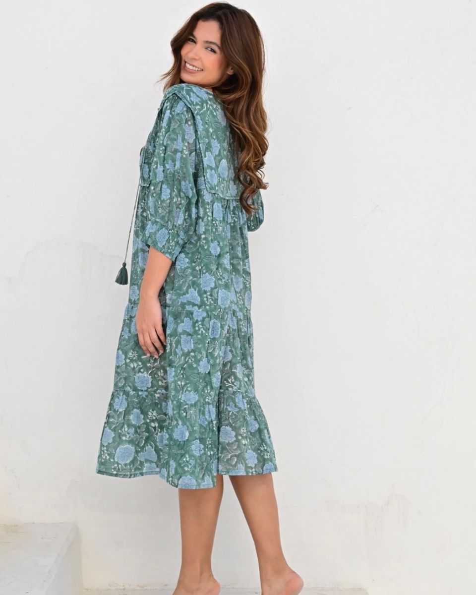 Anouska Love Shack Montpellier Smekkekjole Bobbin Teal Green 