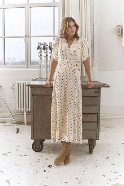 Hovedbilde Cocouture Cambria Dot Wrap Dress Off White