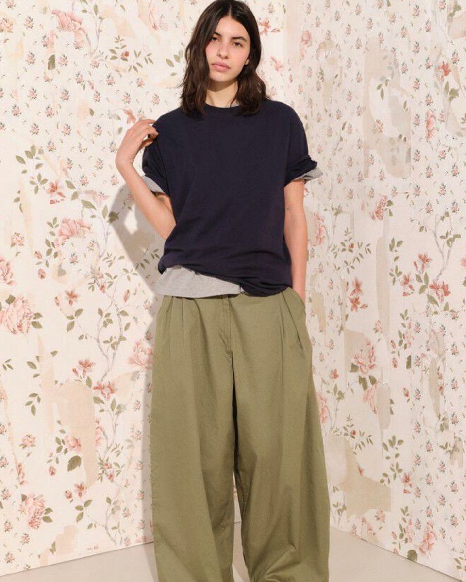 American Vintage Pants Hopratown Leaf