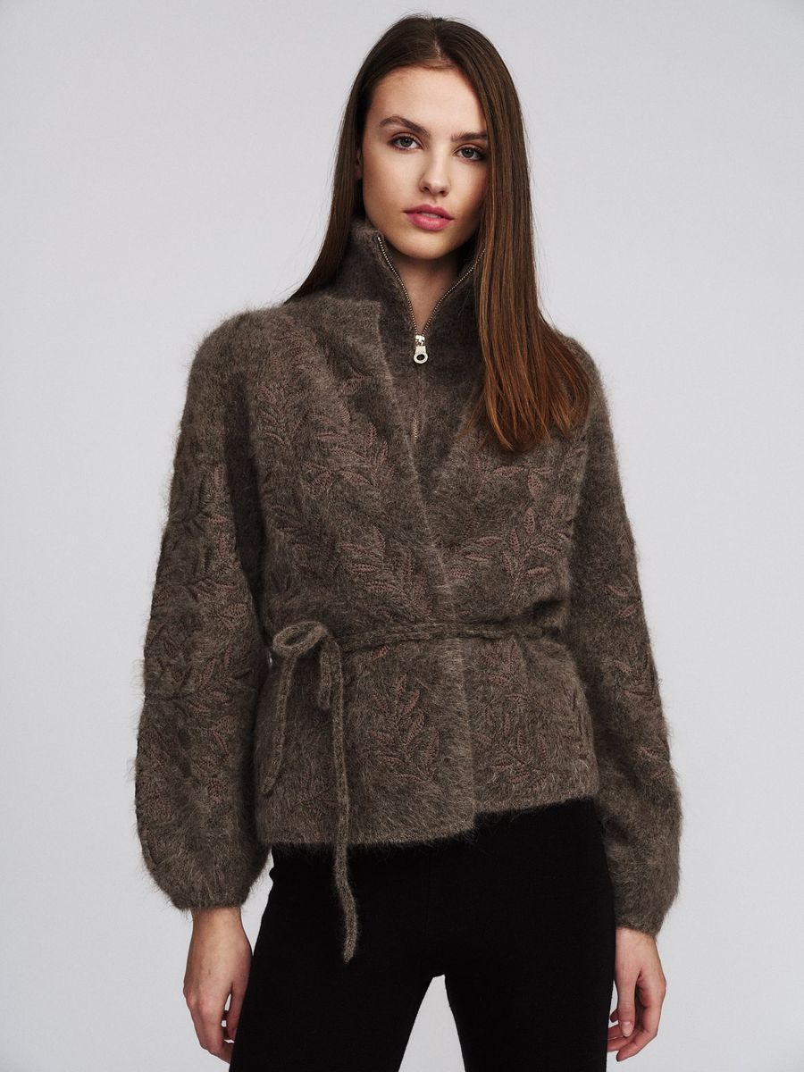 Ella and il Fiola Chunky Cardigan Dark Brown