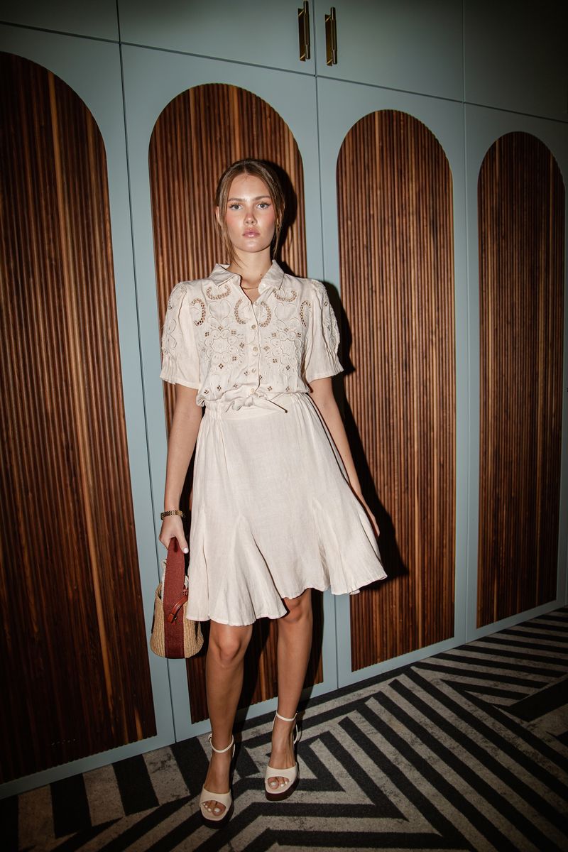 MISSMAYA Aurora Dress Biscotti Linen 