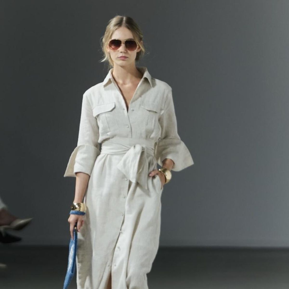 Ella and il Linny Linen Dress Beige Melange 