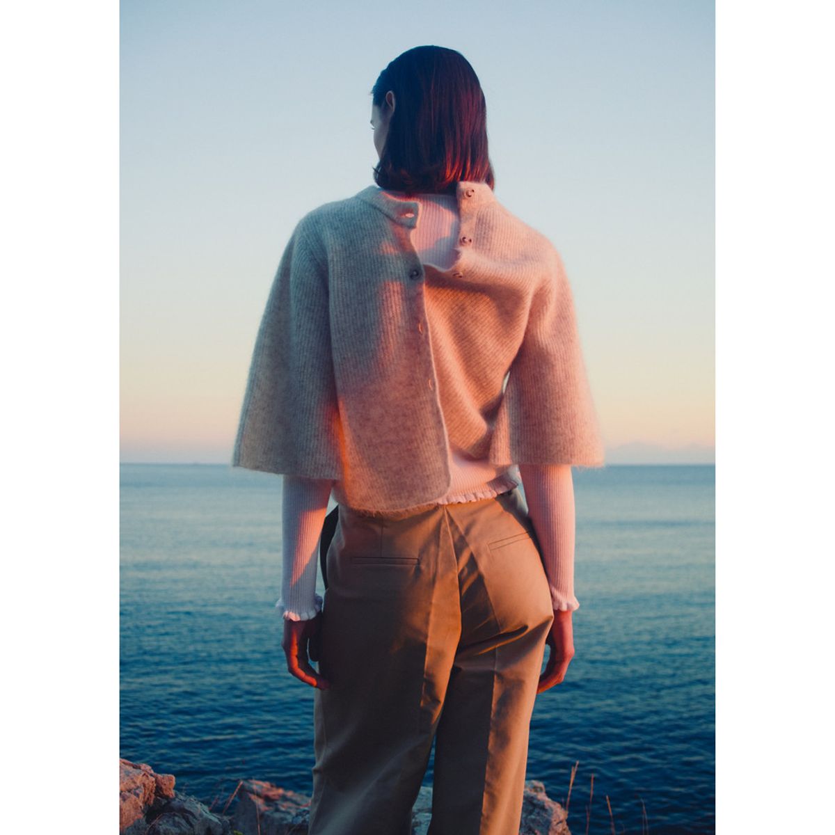 Christian Aks Nolita Mohair Cardigan Wheat