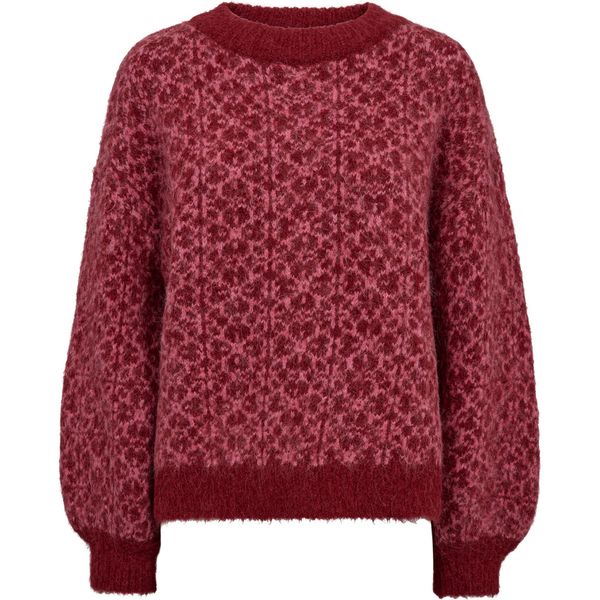 Hovedbilde A-view Oslo Knit Pullover Bordeaux Rose