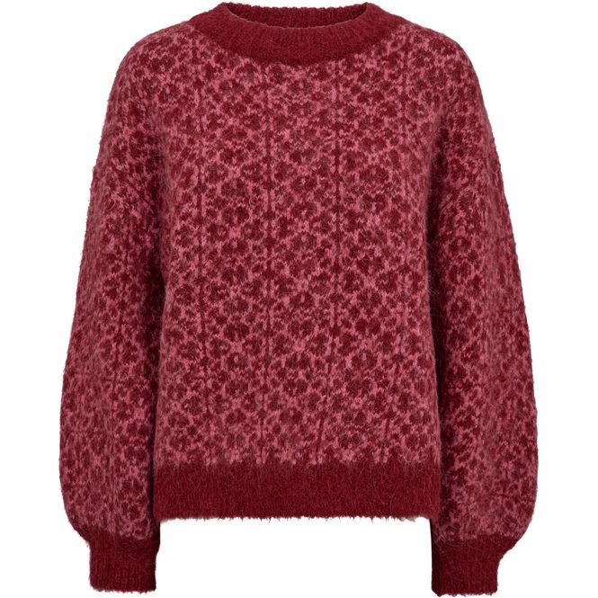 Hovedbilde A-view Oslo Knit Pullover Bordeaux Rose