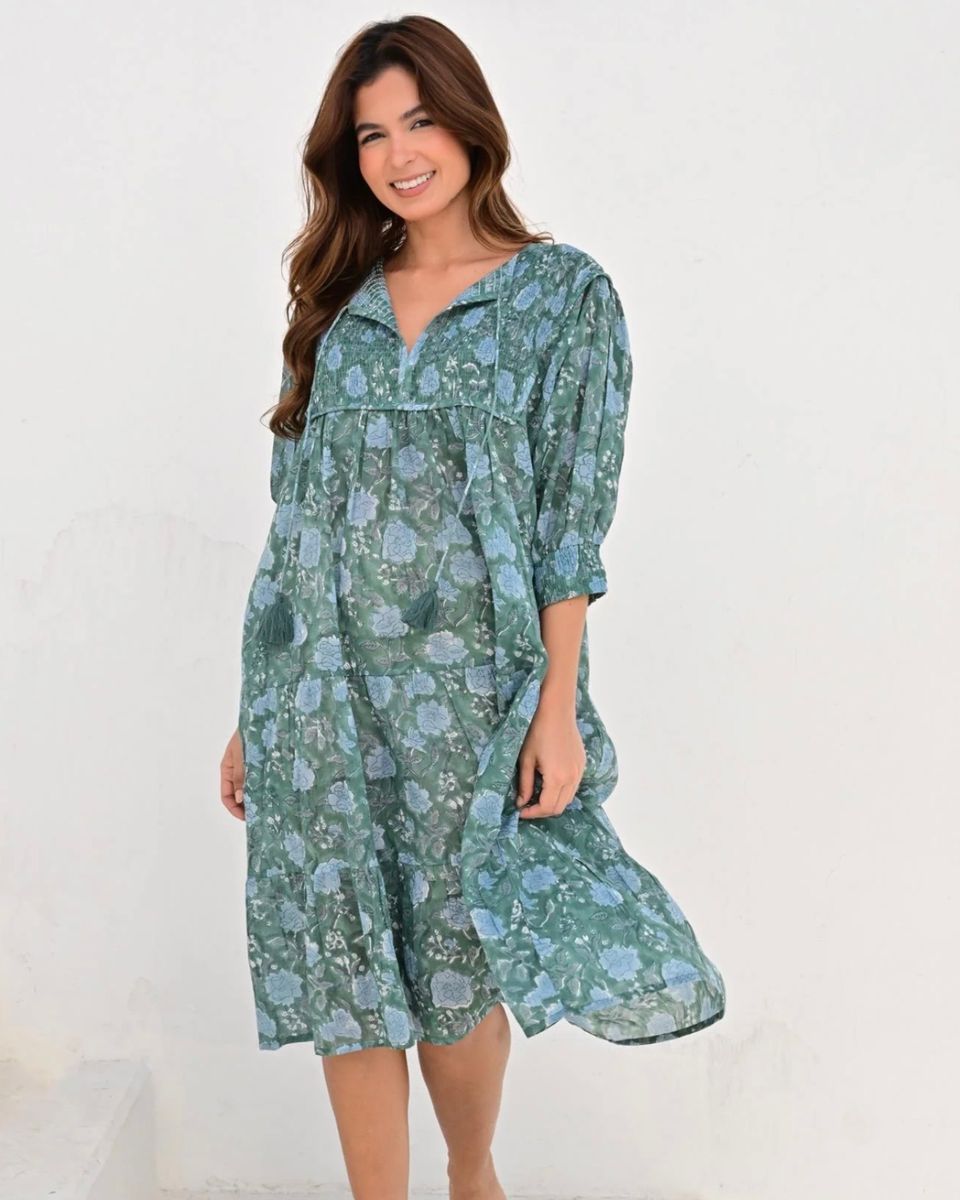 Anouska Love Shack Montpellier Smekkekjole Bobbin Teal Green 