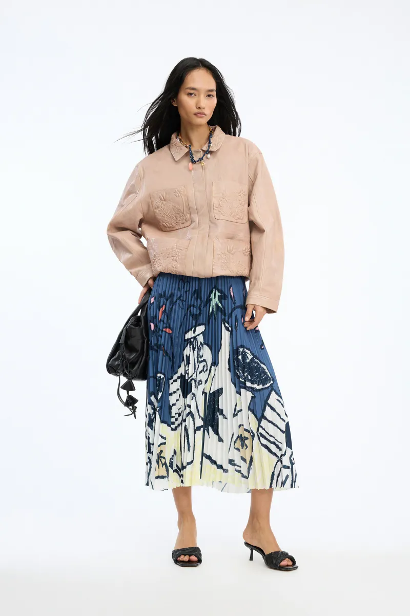 Munthe Charming Skirt Print Blue 