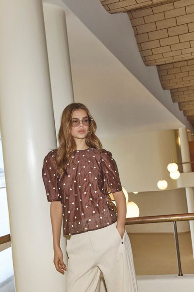 Hovedbilde Cocouture Dita Dot Blouse Brown