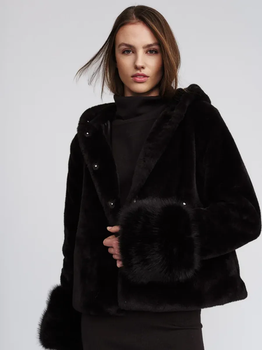 Ella and il Miu Fake Fur Cuffs Black 