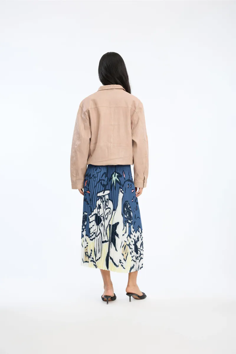 Munthe Charming Skirt Print Blue 