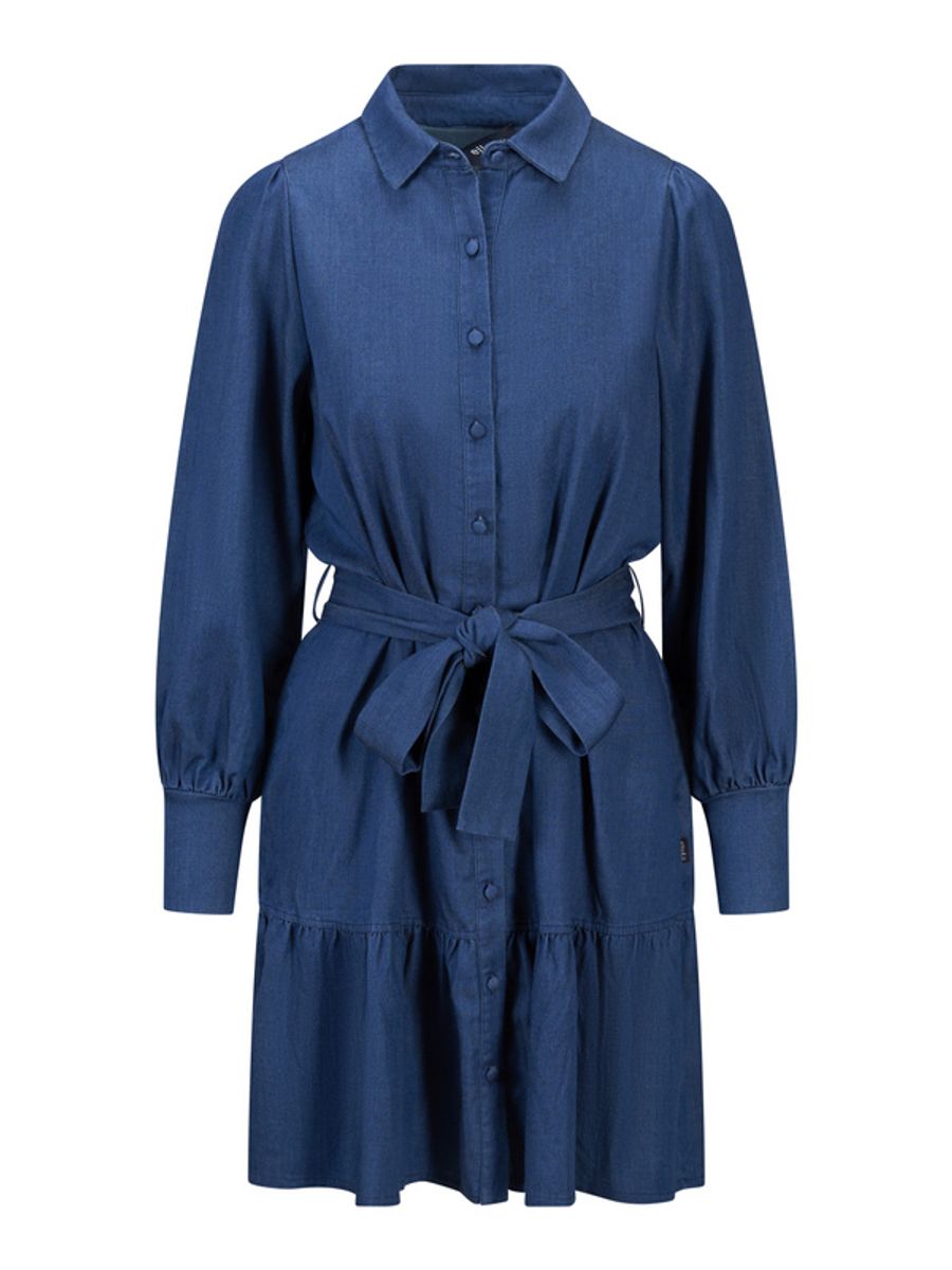Ella and il Silja Tencel Dress Dark Blue