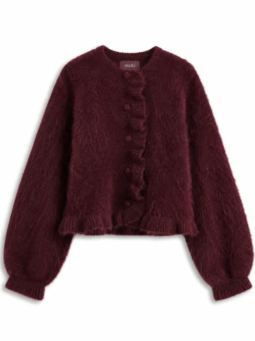Hovedbilde Ella and il Ana Chunky Cardigan Oxblood 