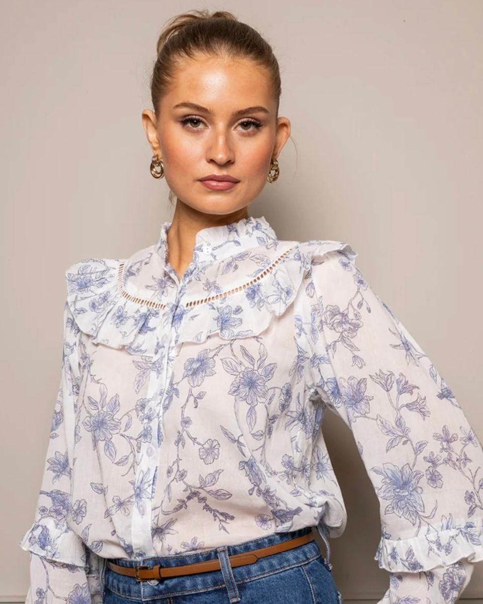 MISSMAYA Lillian Blouse Blue Bird