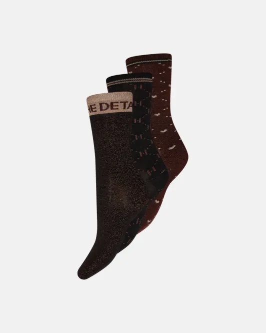 Hovedbilde Hype The Detail Glitter Socks 3-Pack Black Brown 