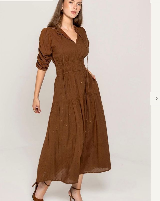 MISSMAYA Madison Dress Bisque Lurex