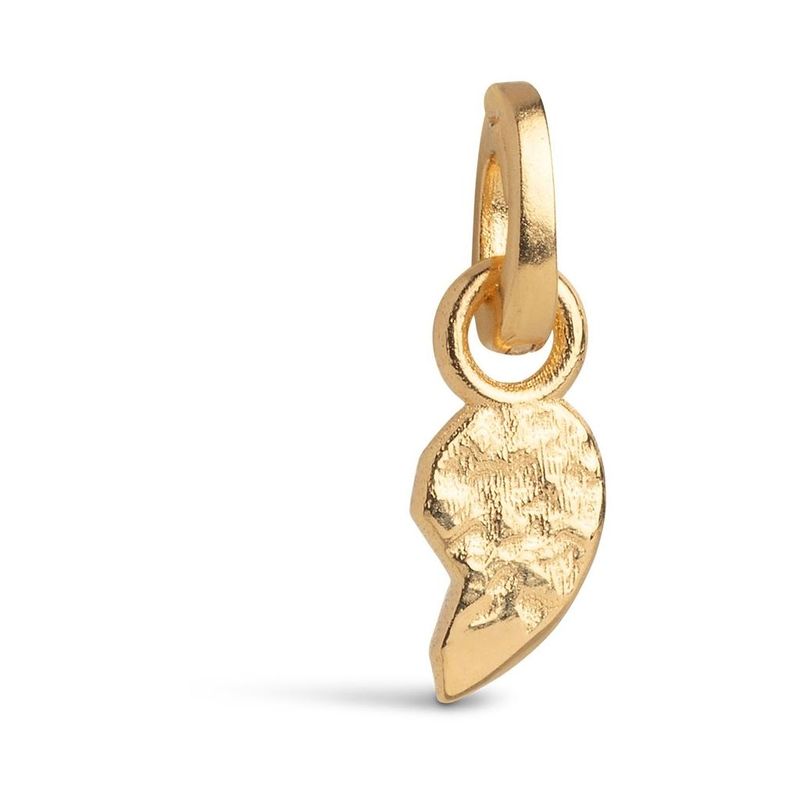 Enamel Charm Twin Heart Right