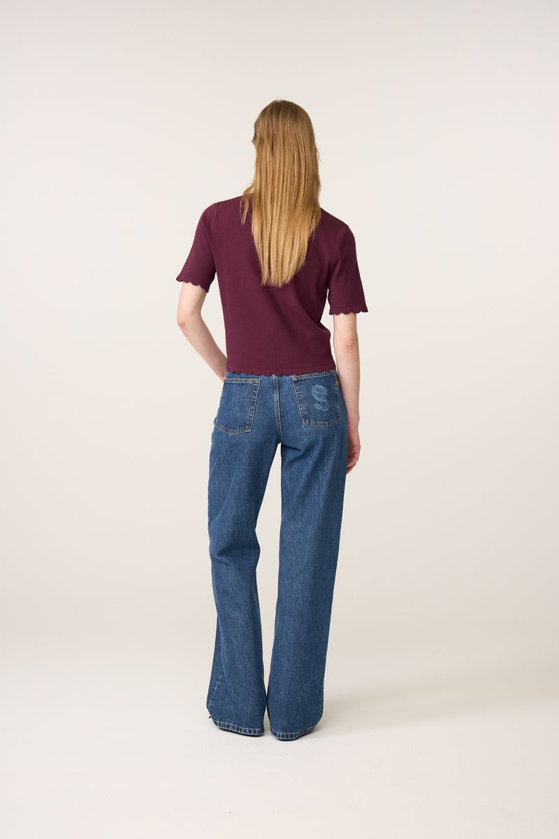 Fabienne Chapot Scarlett Short Sleeve Cardigan Brigitte Bordeaux 
