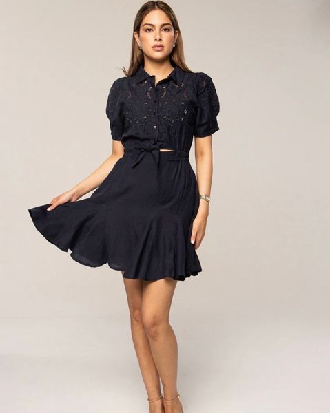 Hovedbilde MISSMAYA Aurora Dress Sailing Blue Linen 