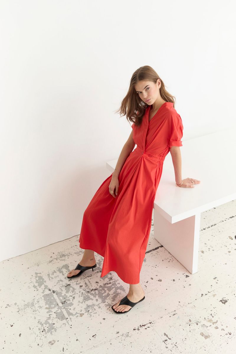 Cocouture Elara Wrap Dress Flame