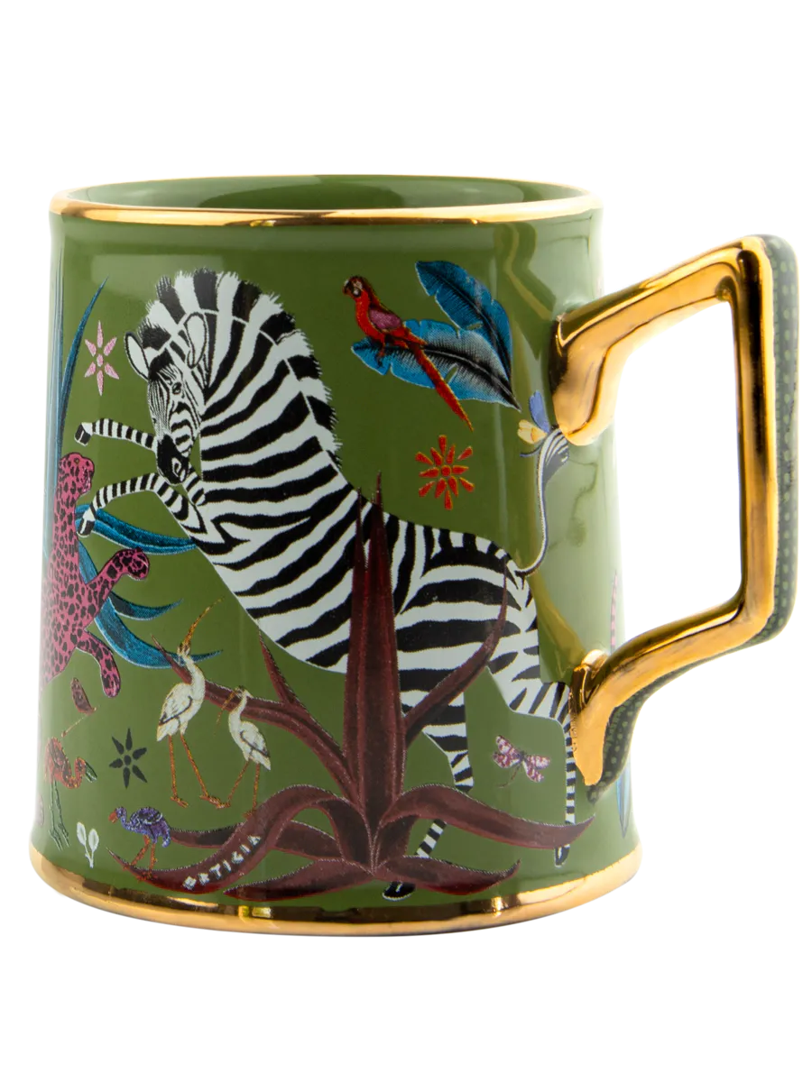 Ortigia Tazza Jungle Ceramic Cup Green