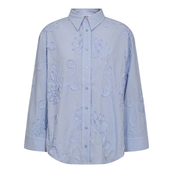 Hovedbilde Cocouture Xavier Stripe Flower Shirt Pale Blue 
