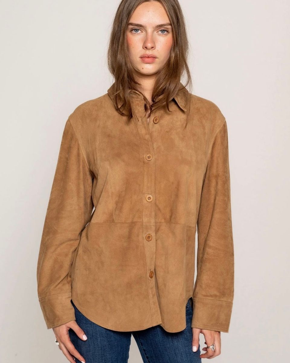 MISSMYA Alessandra Suede Shirt Bisquit