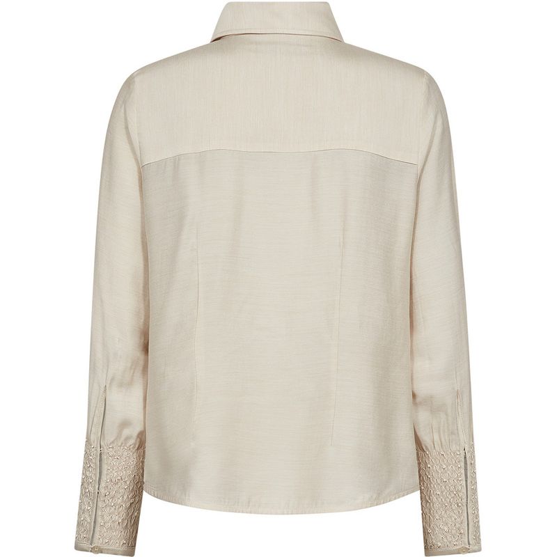 Pieszak Viola Beaded Shirt Oyster White Melange