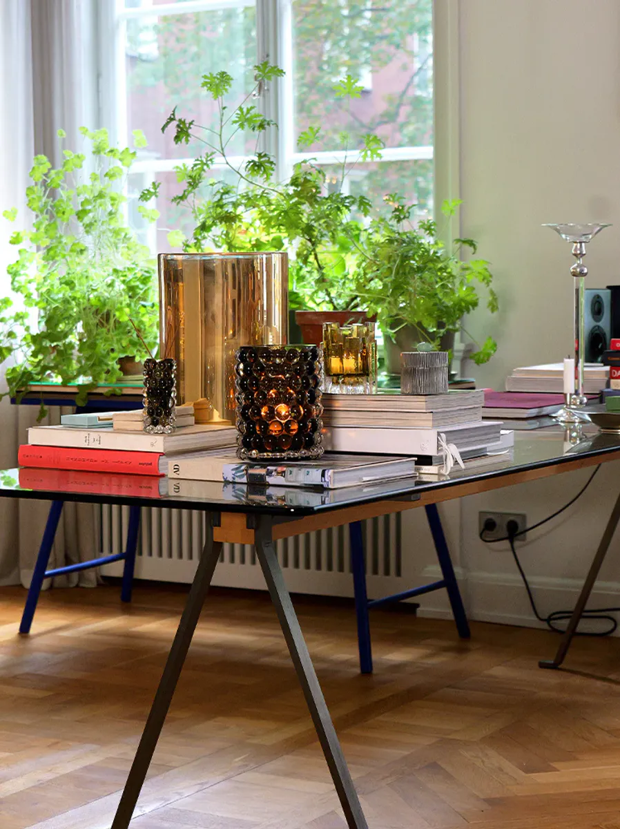 Skogsberg and Smart Hurricane Lamp Boule Large Tobacco