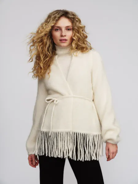 Hovedbilde Ella and il Fidele Chunky Cardigan Bright White