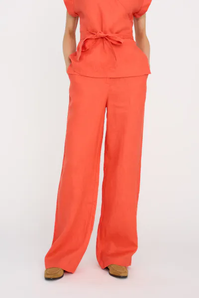 Hovedbilde Pieszak Lina Linen Pant Coral