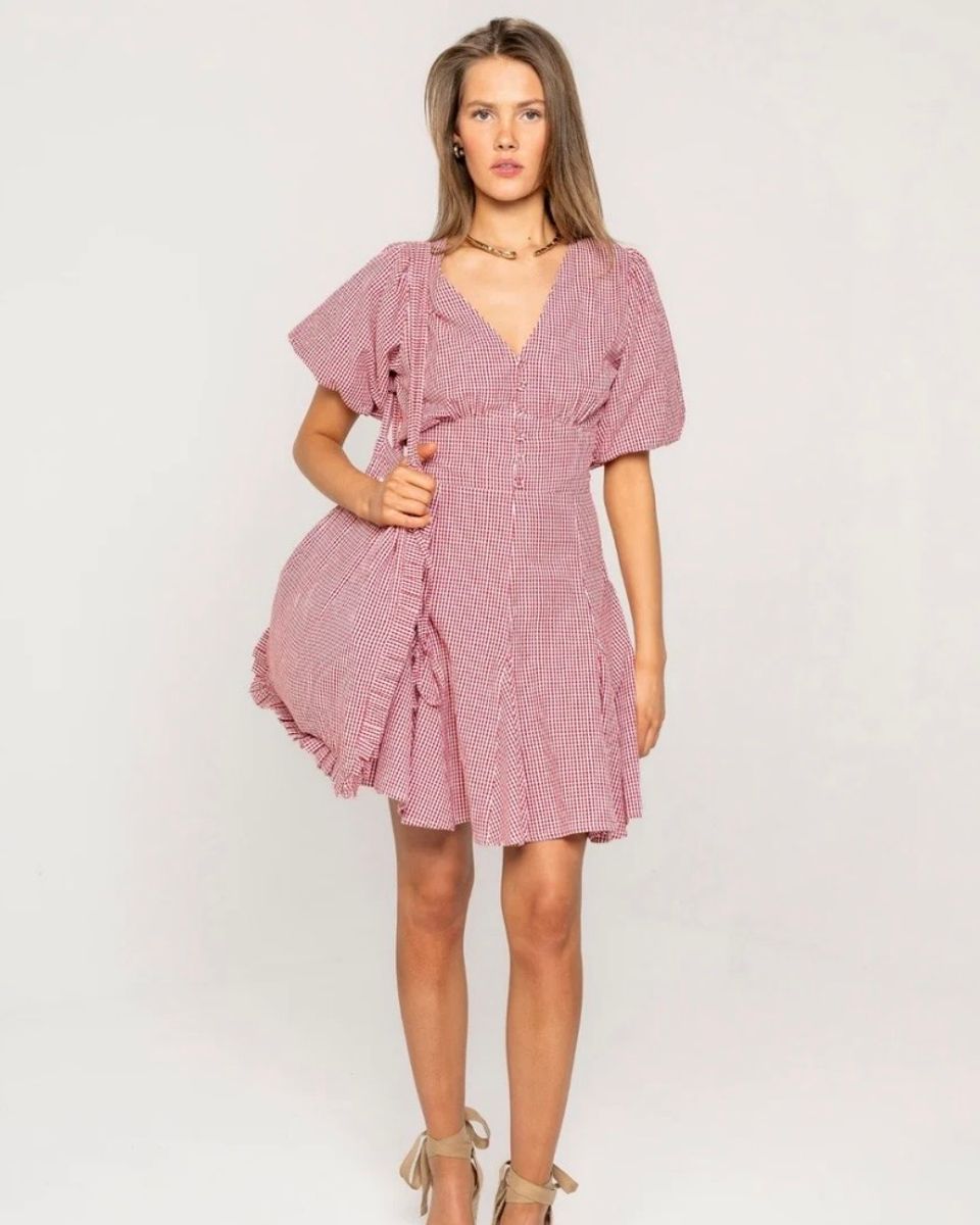FORHÅNDSBESTILLING MISSMAYA Bianca Dress Tuscany Red