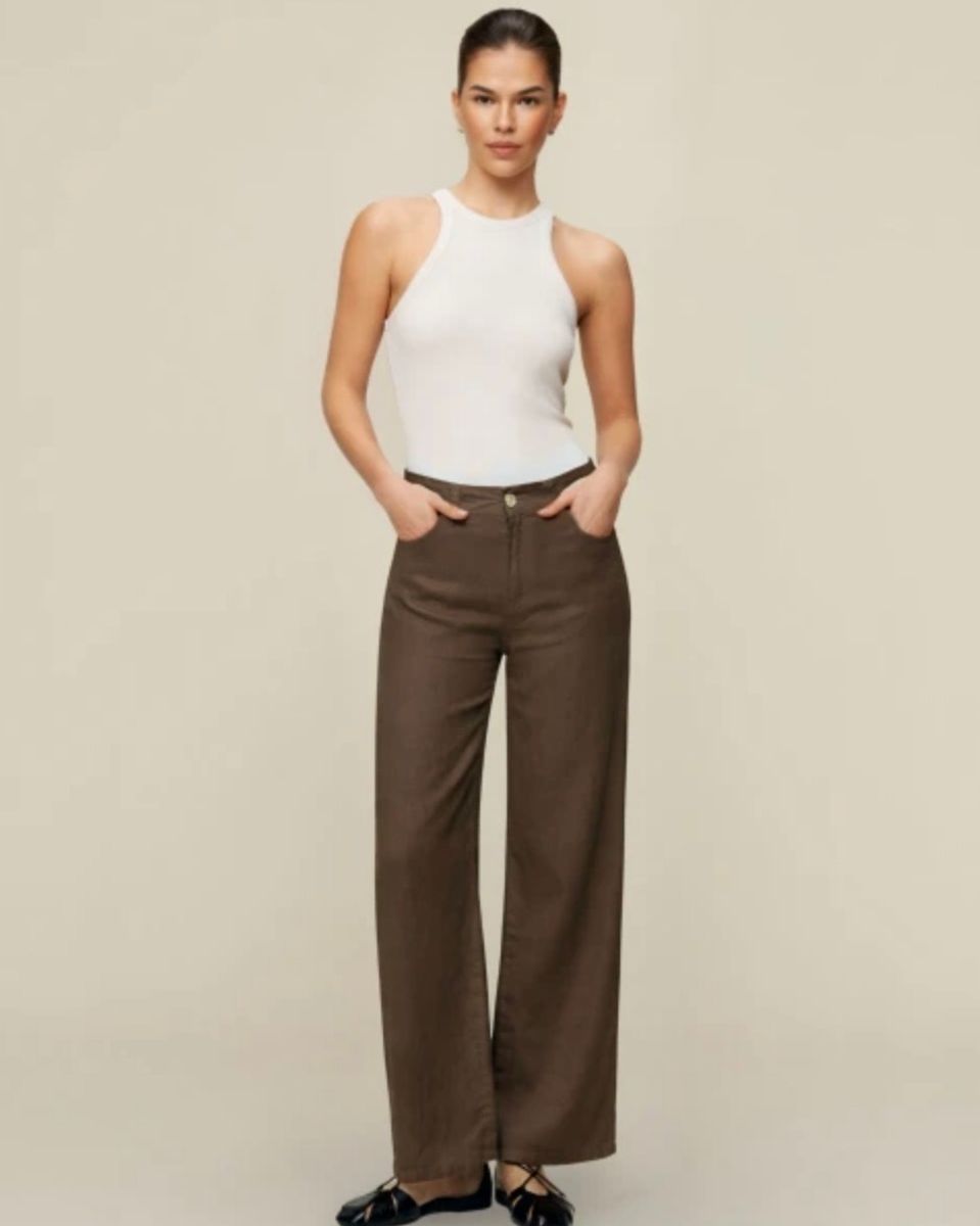 LOIS Culotte Linen Summer Chocolate Martini 