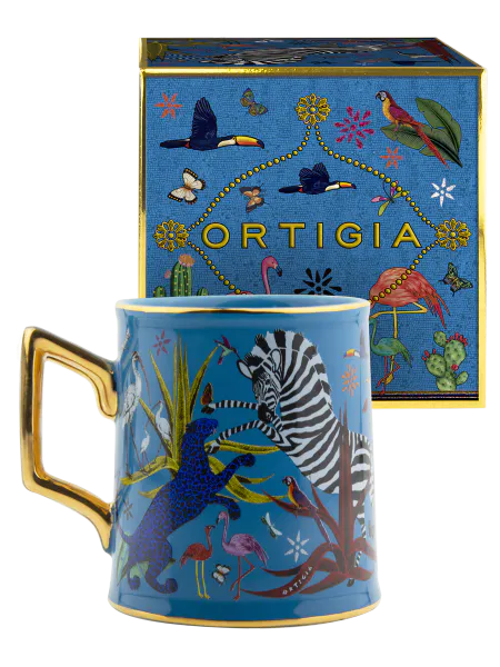 Hovedbilde Ortigia Tazza Jungle Ceramic Cup Blue
