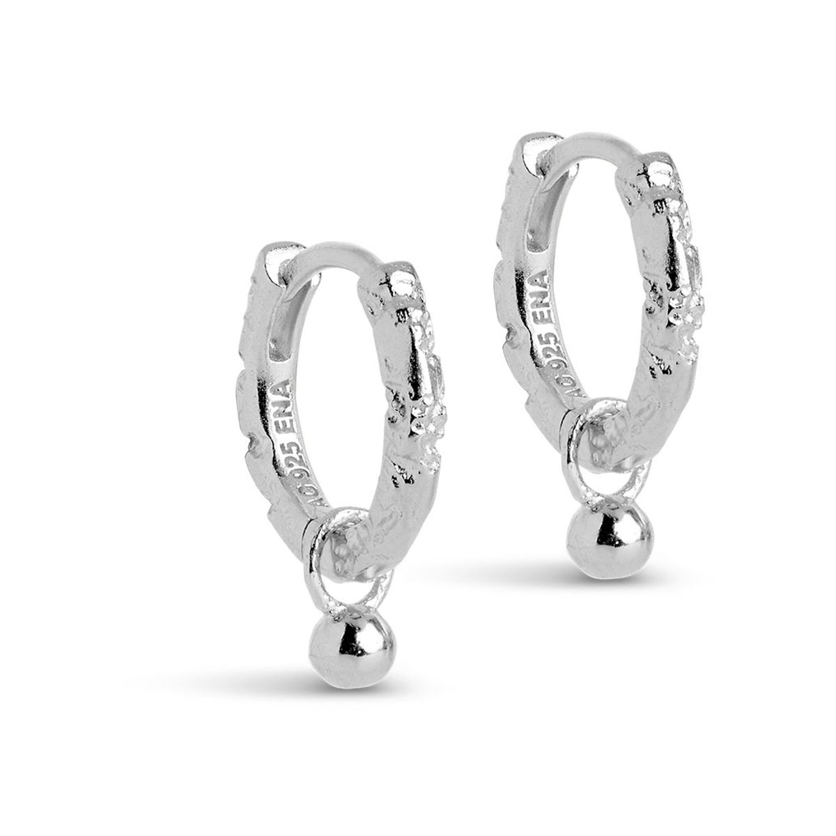 Enamel Hoops Belle Silver 