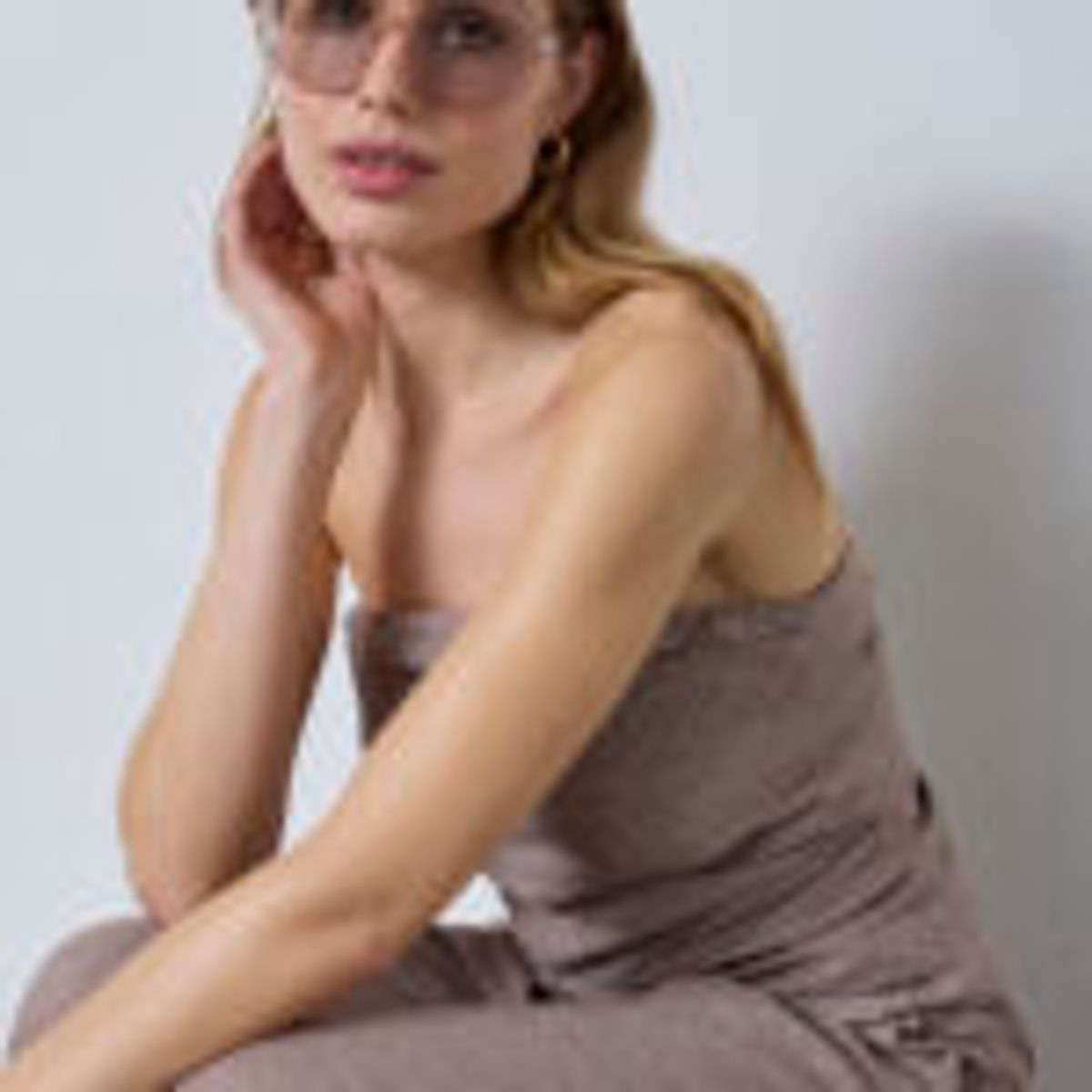Cocouture Jiho Stripe Tube Top Brown 