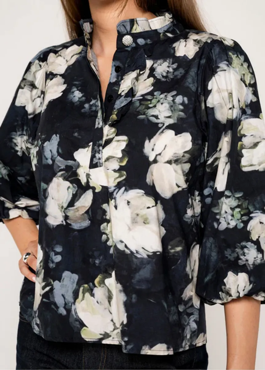 MISSMAYA Ella Blouse Blue Garden