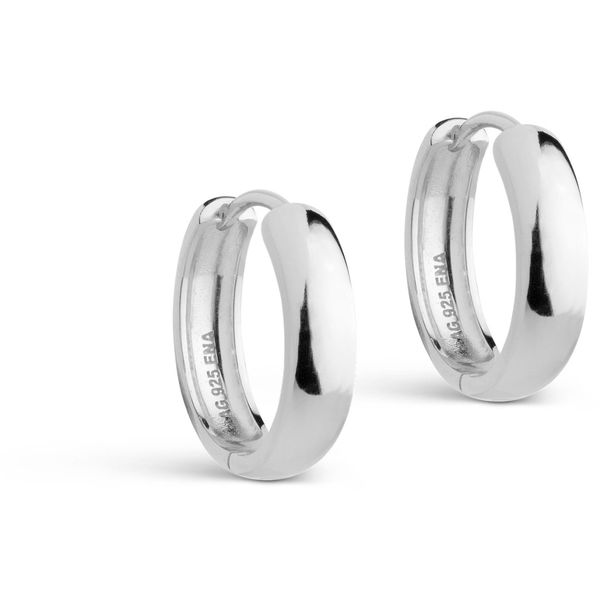 Hovedbilde Enamel Hoops Classic Wide Silver 20 mm