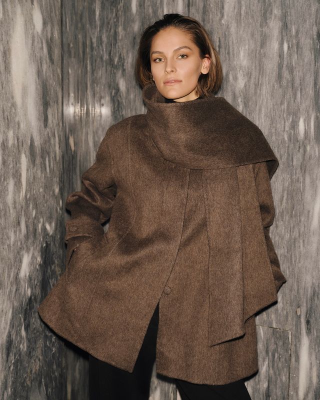 Ella and il Clara Coat Dark Brown