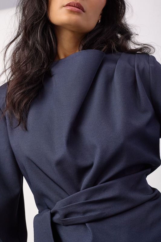 Cocouture Luna Tie Blouse Navy