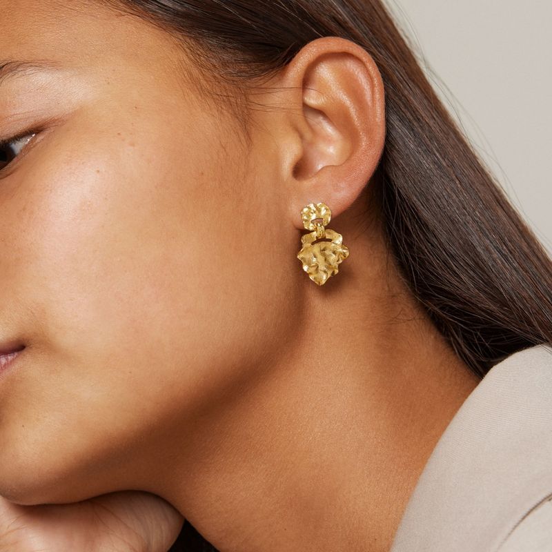 Enamel Earring Windy Small Gold