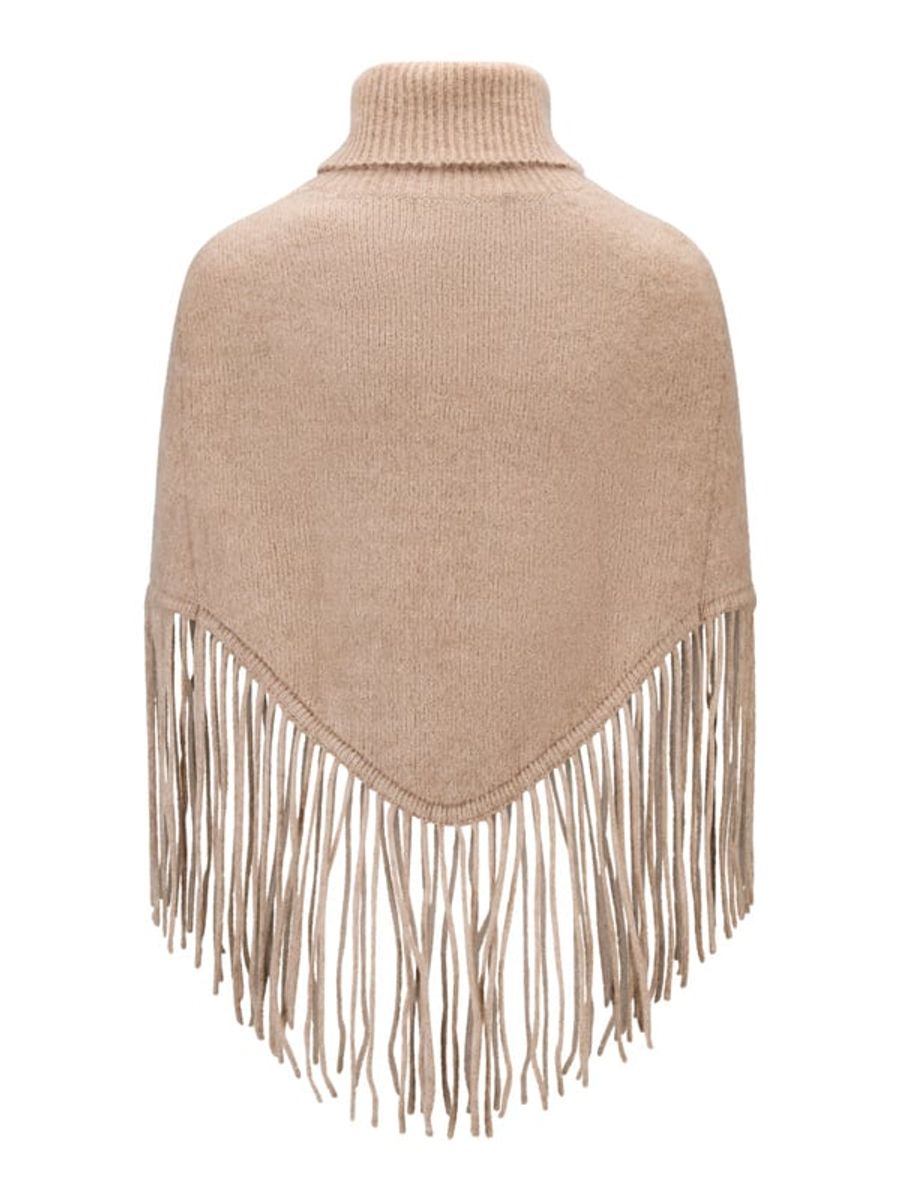 Ella and il Nikola Chunky Poncho Hazel Beige