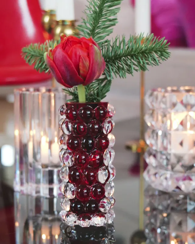 Skogsberg of Smart Hurricane Boule Mini Vase Cardinal Red