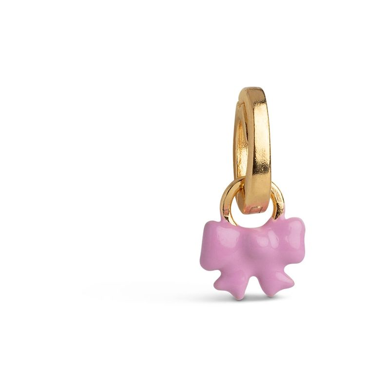 Enamel Charm Baby Bow Pink 
